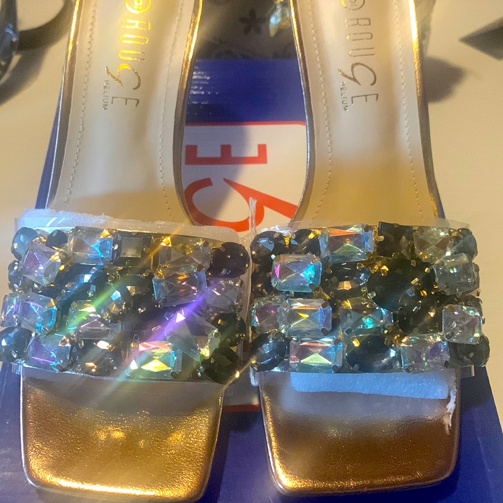 Rose gold gem heels